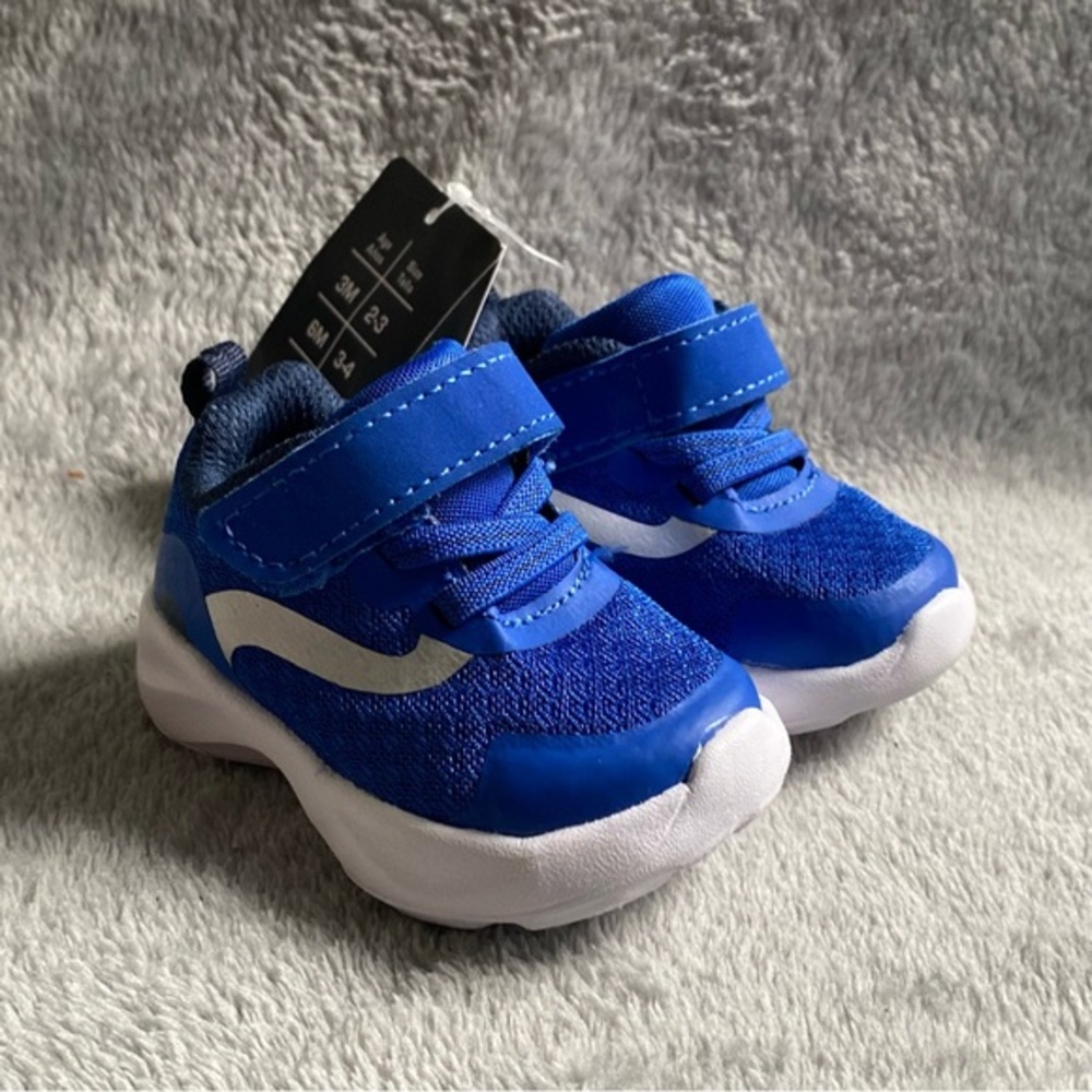 Athletic‎ Works Shoes Boys Size 2 Blue Velcro New With Tags